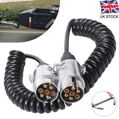 2M Trailer Light Board Extension Lead 7 Pin Plug Socket Towing Wire Truck Cable 2M Trailer Light Board Extension Lead 7 Pin Plug Socket Towing Wire Truck Cable