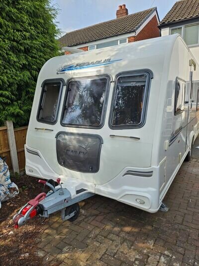 4 berth Bailey Pegasus 534 touring caravan used fixed bed 4 berth Bailey Pegasus 534 touring caravan used fixed bed