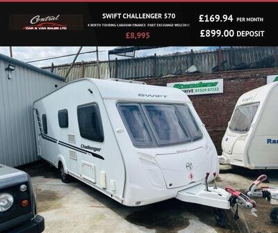 2010 SWIFT CHALLENGER 570 4 BERTH TOURING CARAVAN FINANCE PART EXCHANGE WELCOME 2010 SWIFT CHALLENGER 570 4 BERTH TOURING CARAVAN FINANCE PART EXCHANGE WELCOME