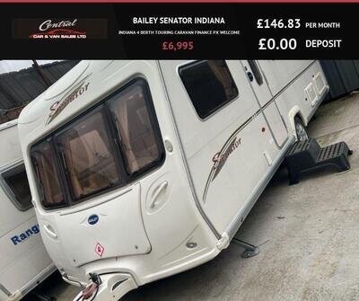 2008 BAILEY SENATOR INDIANA INDIANA 4 BERTH TOURING CARAVAN FINANCE PX WELCOME C 2008 BAILEY SENATOR INDIANA INDIANA 4 BERTH TOURING CARAVAN FINANCE PX WELCOME C