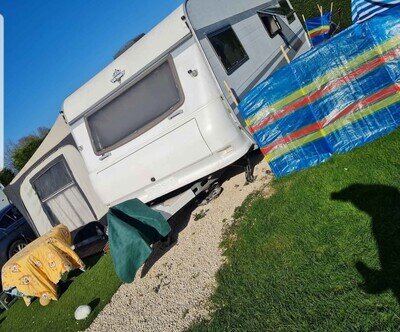 Hobby Caravan twin axle fixed double bed, full refurb!