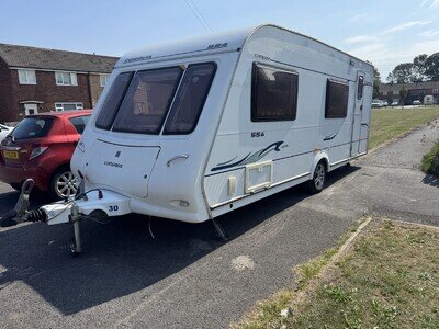 2005 Compass Corona 556 Touring Caravan, 6 Berth With Fixed Bunks