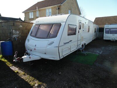 2005 ACE TWINSTAR SUPREME 4 BERTH FIXED BED CARAVAN WITH MOTOR MOVER LOVELY COND