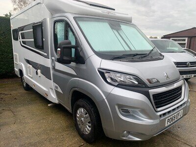 2019 69 reg. Elddis Majestic 125 Peugeot Boxer. 2/3 berth. 4x seat Belts. Solar.