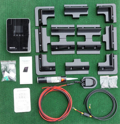 SOLAR PANEL MPPT FITTING WIRING KIT motorhome RV 60a controller MAX 780w BLACK