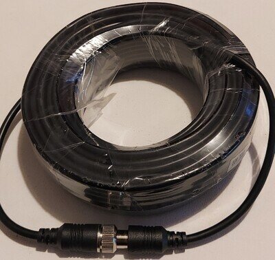 Motorhome Bus Lorry Reverse Back-Up Camera Cable. 20 Meter 4 Pin CBL-358B New.