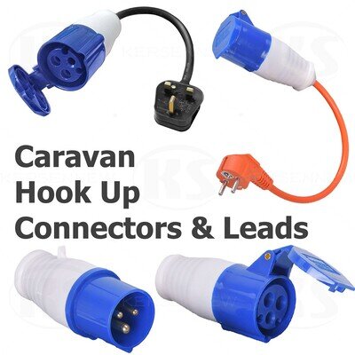 Caravan Hook Up Adapter UK Mains Conversion Plug Socket 16A Connector Lead Camp