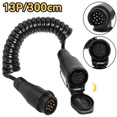 13 Pin 3M Male to Female Extension Cable Lead Plug Socket Towing Wire Trailer UK