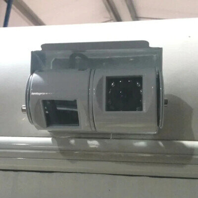 Motorhome Twin Camera & Mirror Monitor Reversing Kit (white camera)