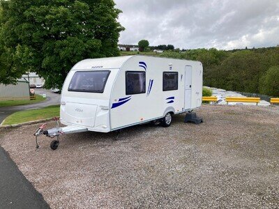 2010 Adria Altea 542 DT, 6 Berth Touring Caravan, Triple Fixed Rear Bunk Beds