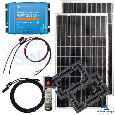 Victron Solar Panel Kit 380W – MPPT SmartSolar, Mounts, Cables, 5Yr Warranty, UK