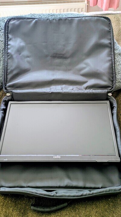 Cello 20 inch 12v TV with DVB and DVD plus padded carrying case