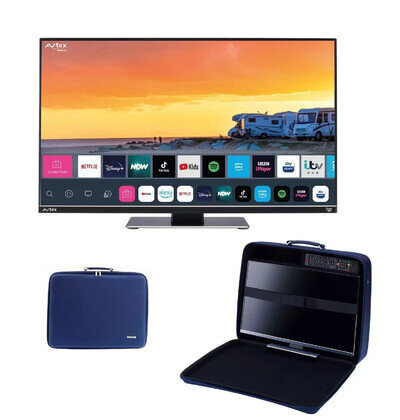 Avtex V249DS 23.8" 12v/240v Smart & DVD TV - Caravan / Motorhome with Case