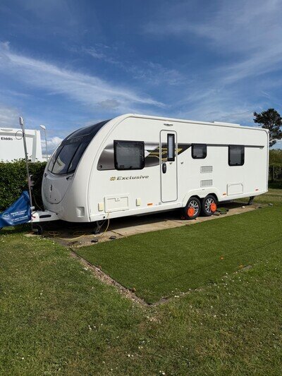 2019 swift exclusive 6 berth touring caravan on seasonal pitch