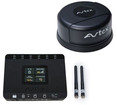 Avtex AMR104X Mobile Internet WIFI Solution for Caravans & Motorhomes - Black