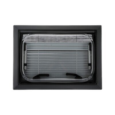 Caravan RV Cassette Window 500x350mm Aluminium Frame With Fly Net Screen Black