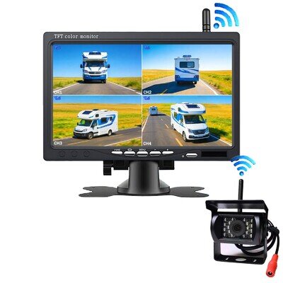 Wireless 1080P 7" Monitor Reversing Camera System BSD for Caravan Motorhome
