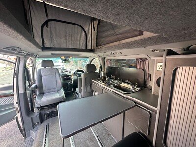 Mercedes Viano camper van conversion w pop top and kitchen by FreeSpirit Autos