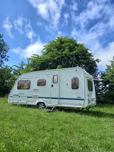 Sterling Europa 495. 4 Berth Fixed Bed Caravan. Amazing Layout. Lots Of Extras.