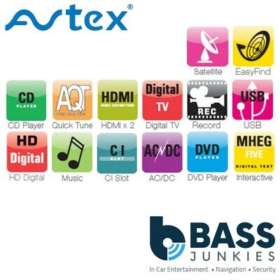 Avtex 21.5" Caravan MotorHome Truck 12V/24V HD Digital DVD Satellite Freeview TV