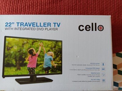 Cello 22" Traveller TV with Intergrated DVD player 12v