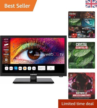 22″ SMART LED Camping TV – webOS – Bluetooth 5.0, Wifi, Freeview Tuner, Satel...