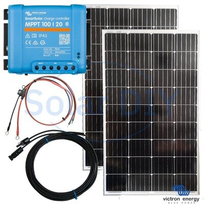 Victron Solar Panel Kit 260W – Victron SmartSolar MPPT, Cables, 5Yr Warranty, UK