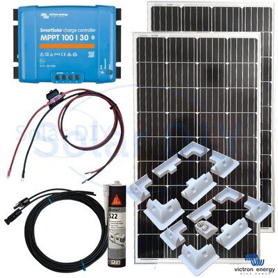 Victron Solar Panel Kit 380W – MPPT SmartSolar, With Mounts, Cables, 5Yr WTY, UK