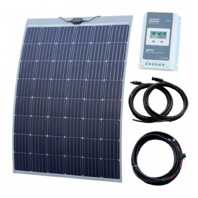 Flexible Solar Panel Kit 240w w/ MPPT & Cable Campervan Boat Motorhome DC26.80