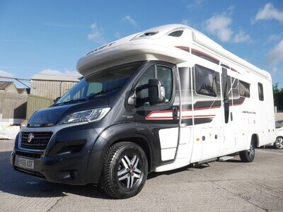 2016 Swift Kon-Tiki 625 AUTO 4 Berth Island Bed 2 x Solar TV Bike Rack Motorhome