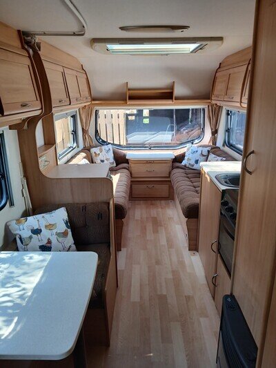 6 Berth Avondale 2007 Fixed Bunks Caravan with Awning and Accessories Used