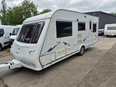 2009 Compass Omega 4 Berth Fixed bed end bedroom Touring Caravan