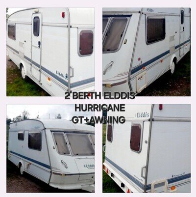 Beautiful 2 Berth Elddis Hurricane Gt caravan with motor mover + optional awning