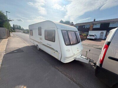CARAVAN FIXED BED COMPASS CONCERTO 534 CLUB 2002 WITH MOTORMOVER ,NICE CARAVAN