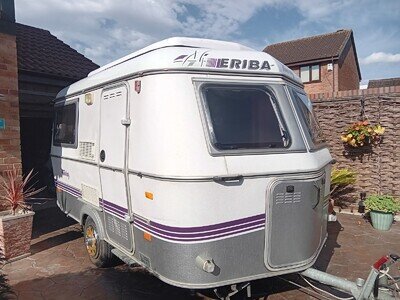 ERIBA PAN DUO 310GT Lightweight 2 BERTH pop top micro caravan 1999