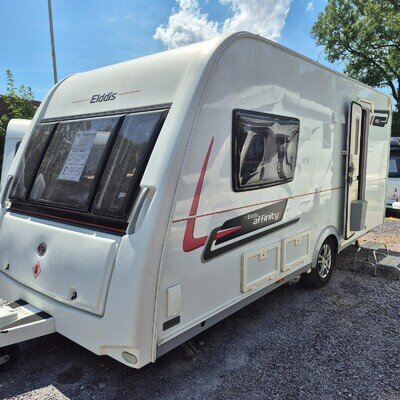 Elddis Affinity 482, 2 Berth Caravan, Large End Bathroom, Motor Mover, Solar
