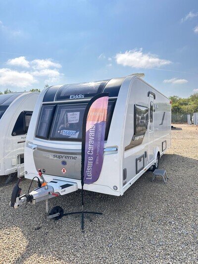 ELDDIS SUPREME 554, 2019 MODEL, 4 BERTH, FIXED ISLAND BED!!!