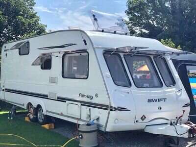 Swift Fairway 6 berth touring caravan for sale used with full awning. Motor move Swift Fairway 6 berth touring caravan for sale used with full awning. Motor move
