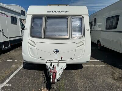 Swift Challenger 570 4 Berth Fixed Bed Caravan 2010 Full Width end Bathroom Swift Challenger 570 4 Berth Fixed Bed Caravan 2010 Full Width end Bathroom