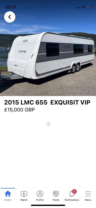 Tourer lMC Caravan Double Axle With Motor Movers 2015