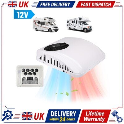 12 Volt Motorhome Air Conditioning Unit 8000 BTU Heat Cool Combo Remote Included