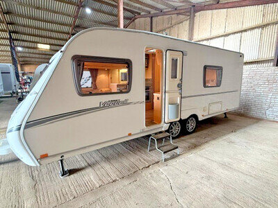 Abbey Vogue 620 Twin Axle Caravan, Fixed bed, 4 berth, Full width End Bathroom