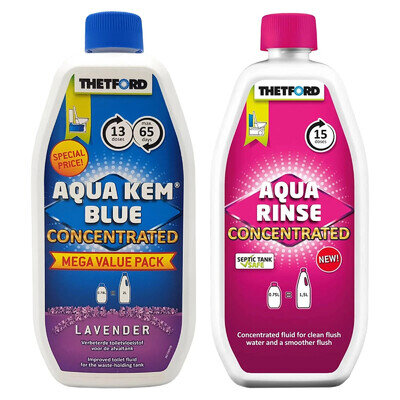 Thetford Aqua Kem Blue & Pink Toilet Fluid Toilet Chemical Duo Caravan Motorhome