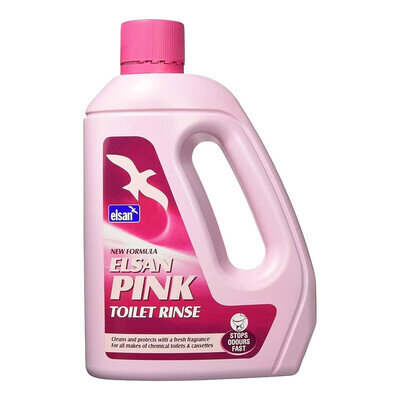 Elsan Pink Toilet Rinse Fluid 2 Ltr Caravan Motorhome Cassette Toilet Fluid