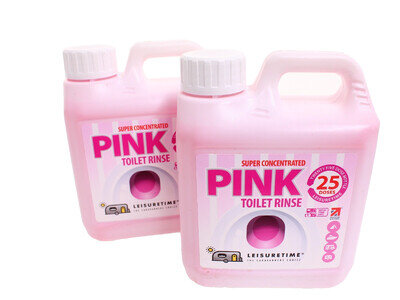 Concentrated Pink Toilet Rinse 1L Caravan Motorhome Camping * Pack of 2 **