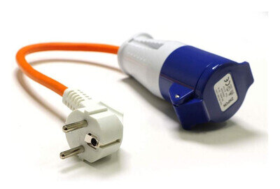 Caravan Hook Up Cable EEC Mains Adaptor Lead Plug Socket
