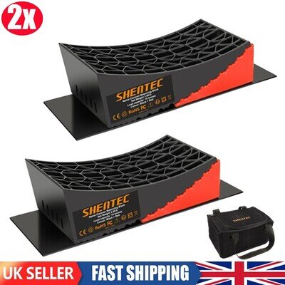 2x Levelling Ramps Level Up Motorhome Caravan Heavy Duty Ramps Kit w/Storage Bag