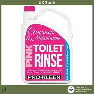 Pink Toilet Rinse Fluid 2L - Eco-Friendly, Odour Control for Caravans