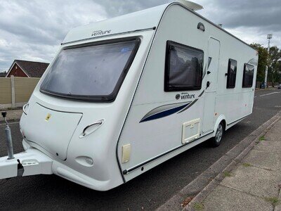 2010 Compass Venture 544 Fixed bed caravan 4 berth & Air Awning & caravan cover