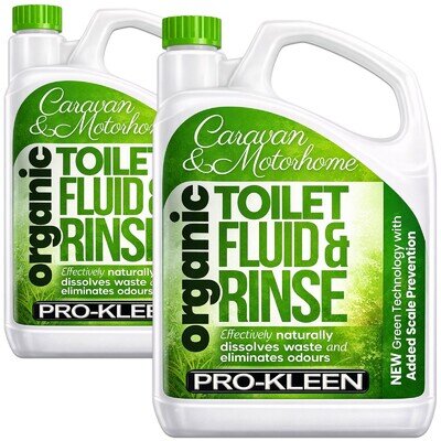 ProKleen Caravan Toilet Chemicals Fluid Rinse Cleaner Green Organic Eco 2 x 2L
